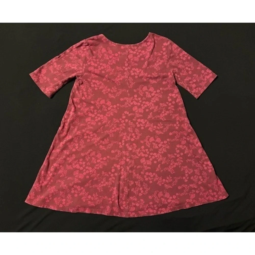 Old Navy burgundy floral patterned dress girls size 8